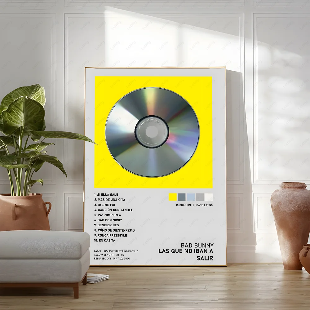 Bad Bunny Vinyl Disc Wall Art