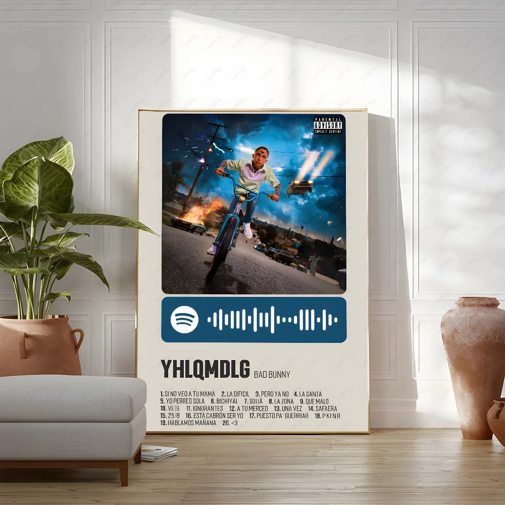 Bad Bunny “Te Mudaste” Wall Art