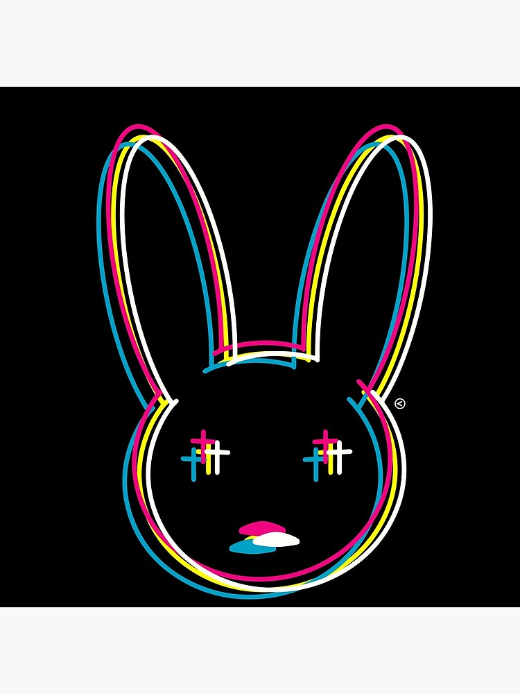 Bad Rabbit Colors 2 Throw Pillow - Image 2