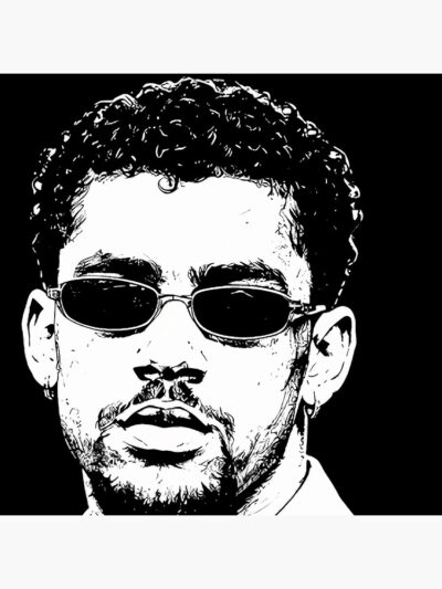 Alternative view of Bad Bunny Face Throw Pillow