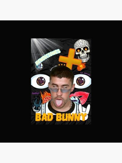 Alternative view of Bad Bunny Hot Throw Pillow