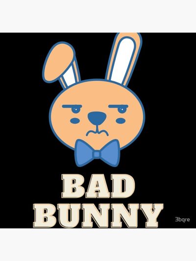 Alternative view of Bad Bunny Print Throw Pillow