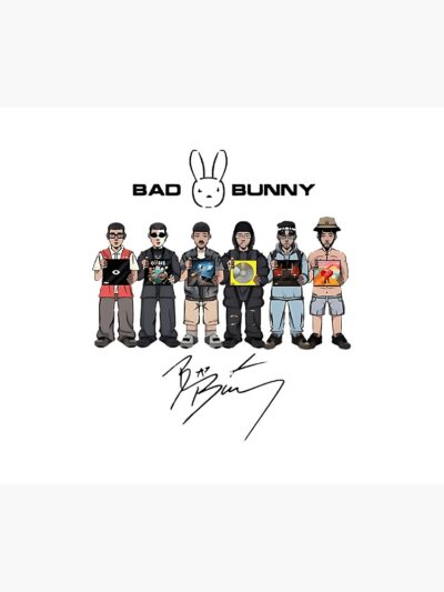 Alternative view of Bad Bunny Art Tapestry