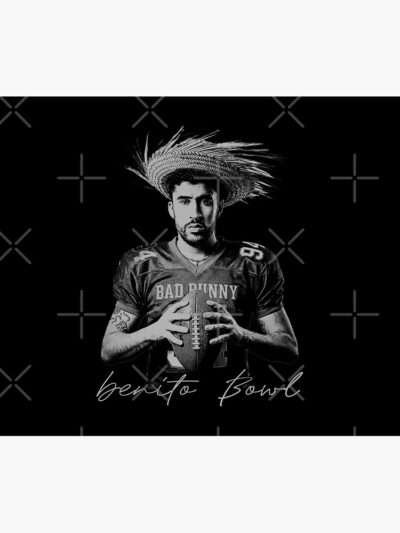 Alternative view of Bad Bunny Football Bunny Bowl 2026 Tapestry