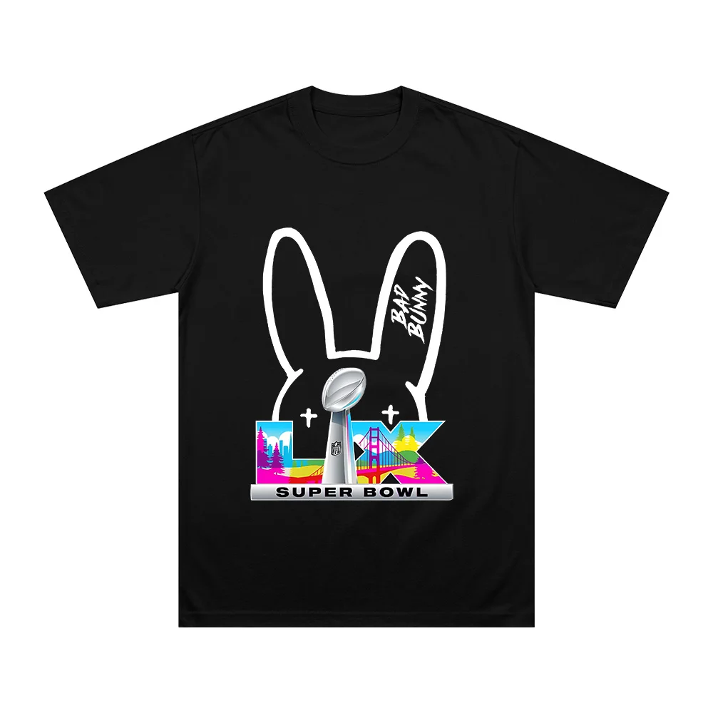 Bad Bunny Super Bowl Logo Unisex Graphic T-Shirt