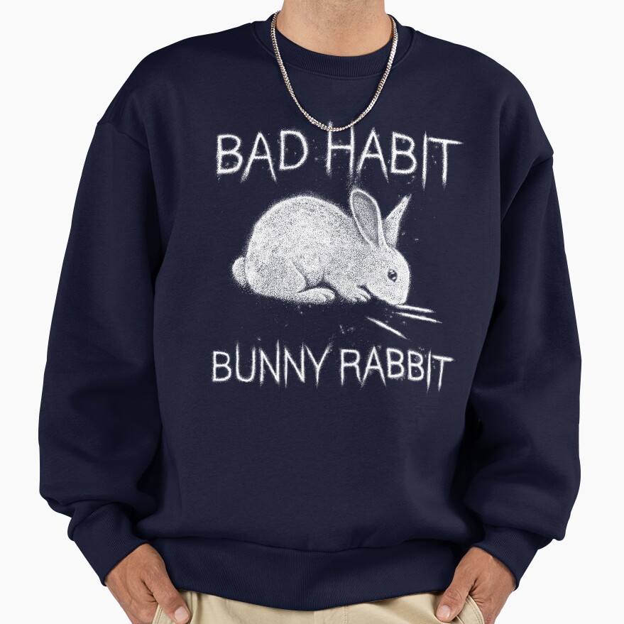 Bad Habit Bunny Rabbit Cocaine Sweatshirt - Image 4