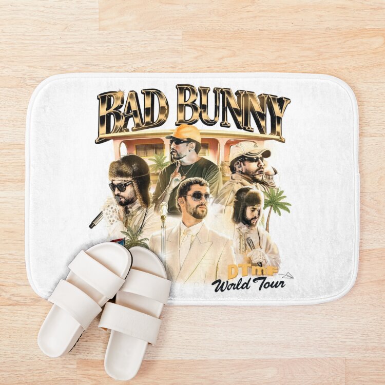 Bad Bunny Graphic Design Bath Mat - Image 3