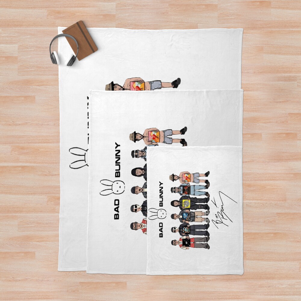 Bad Bunny Best Throw Blanket - Image 3