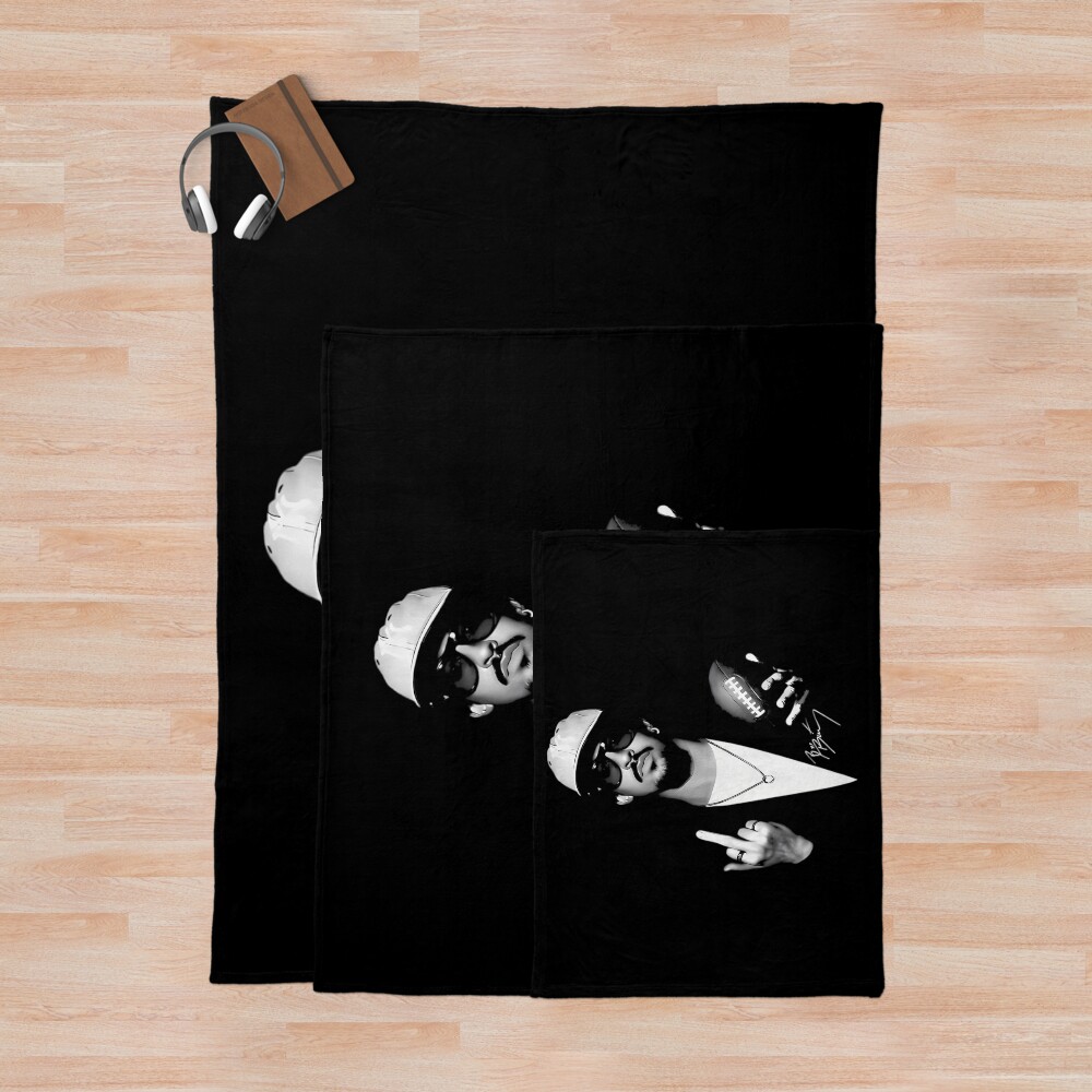Bad Bunny Football Bad Benito Bad Throw Blanket - Image 3