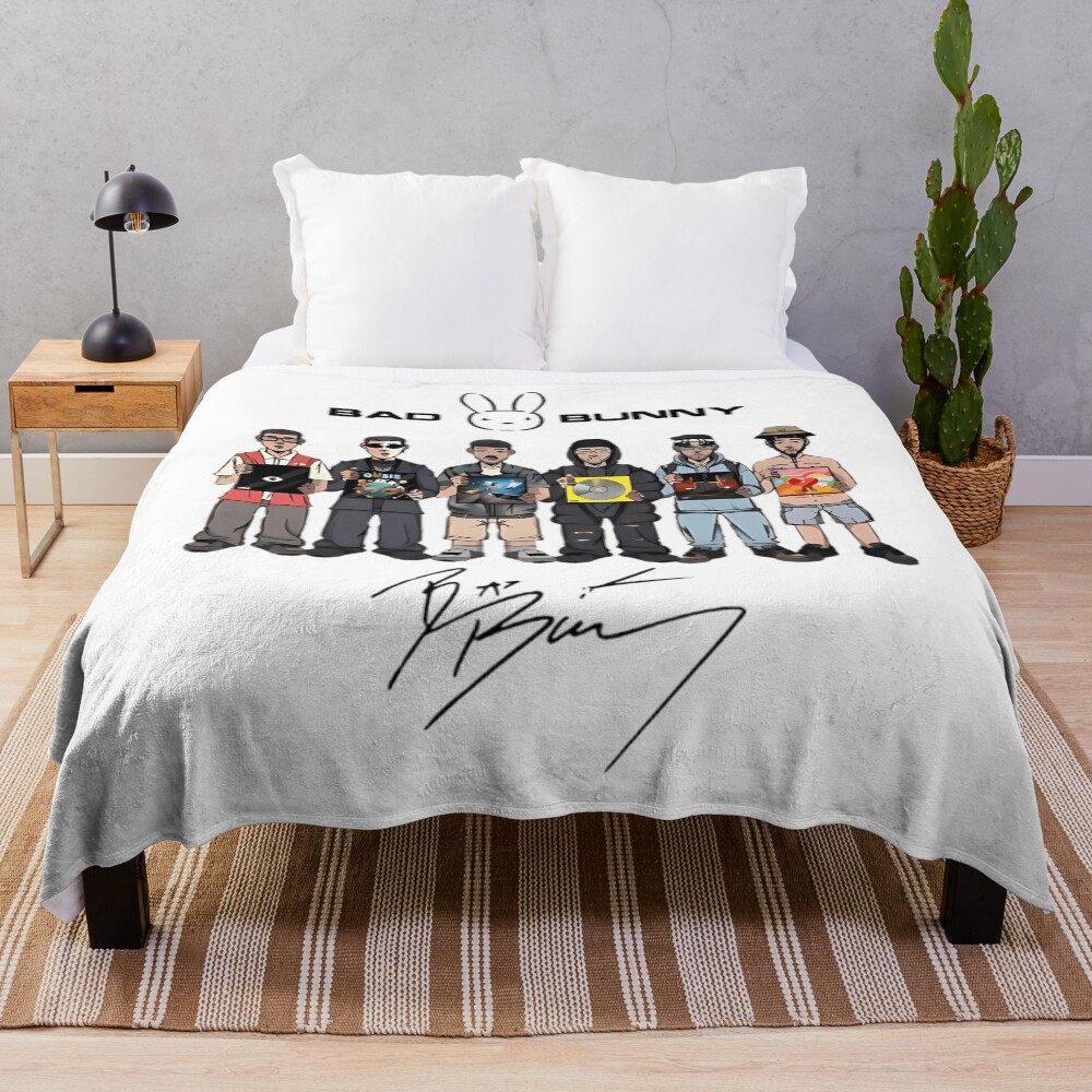 Bad Bunny Best Throw Blanket