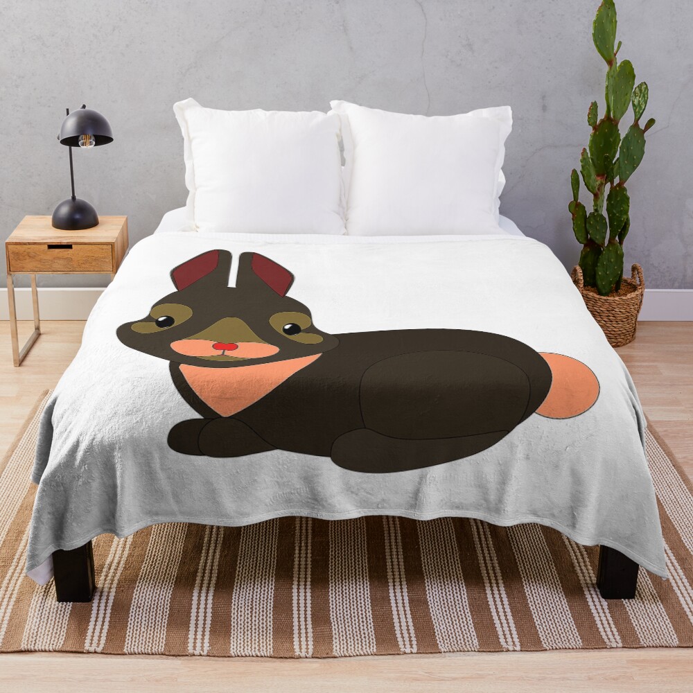 Bad Bunny Dodgers Throw Blanket