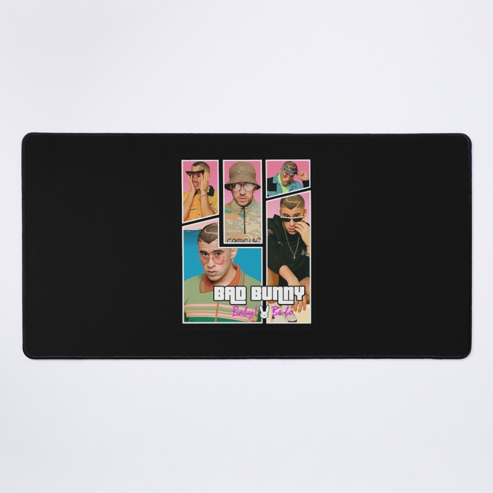 Bad Bunny Black Mouse Pad