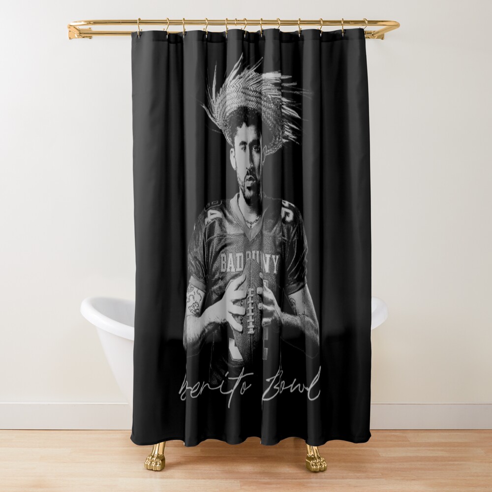 Bad Bunny Football Bunny Bowl 2026 Shower Curtain