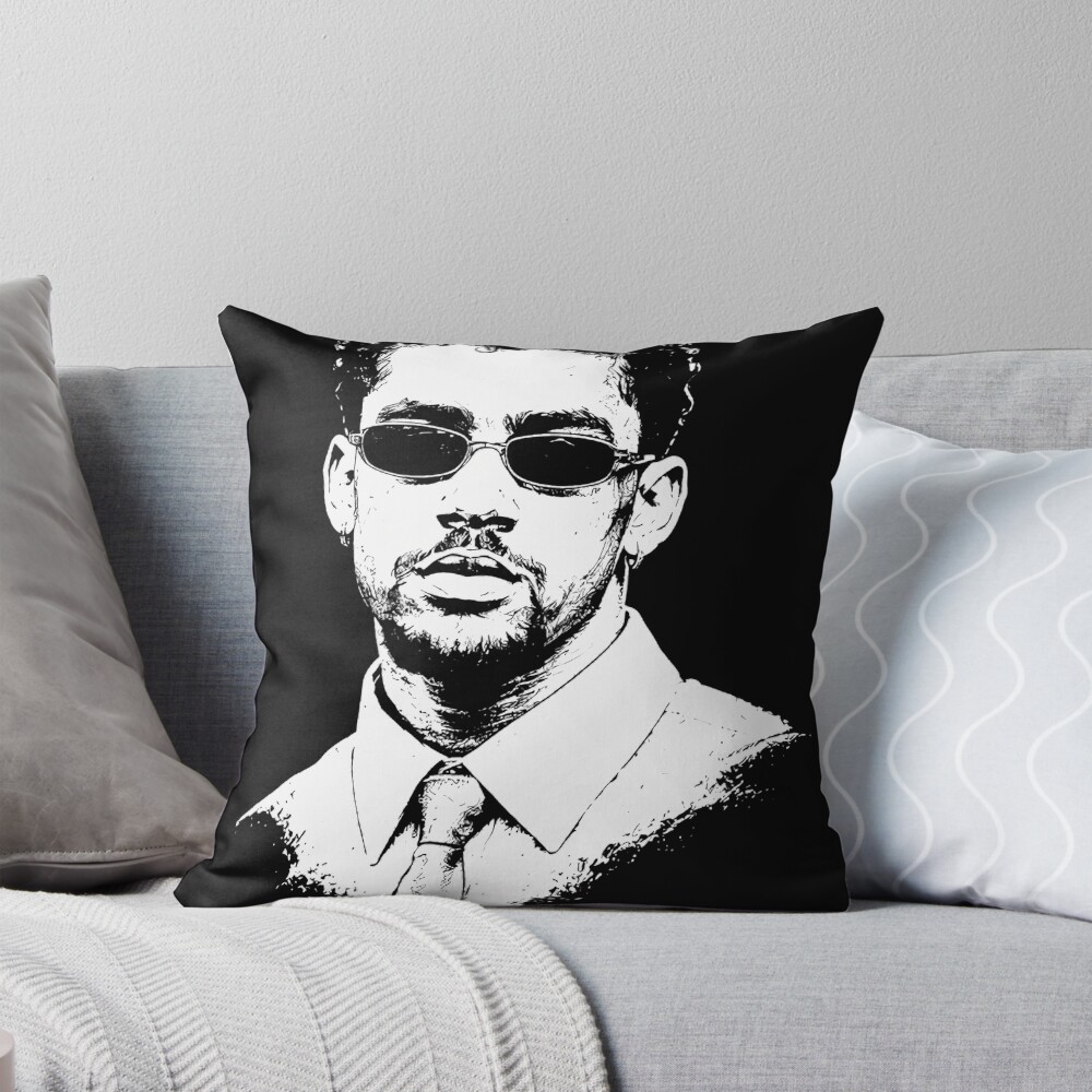 Bad Bunny Best Throw Pillow