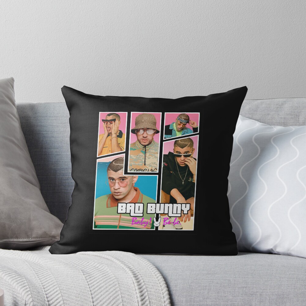 Bad Bunny New Throw Pillow