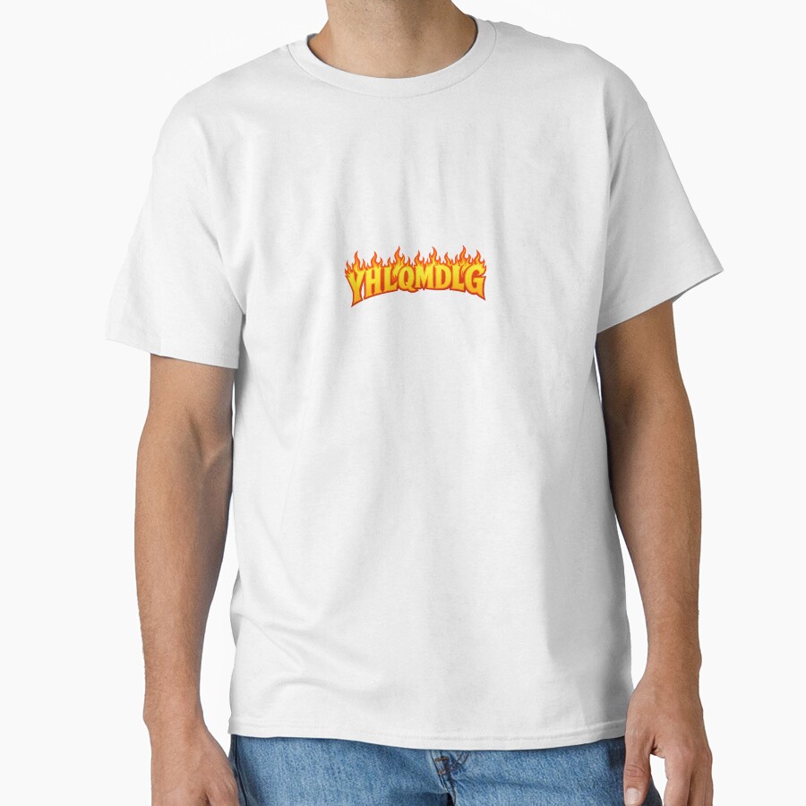 Yhlqmdlg Flame Font T-shirt