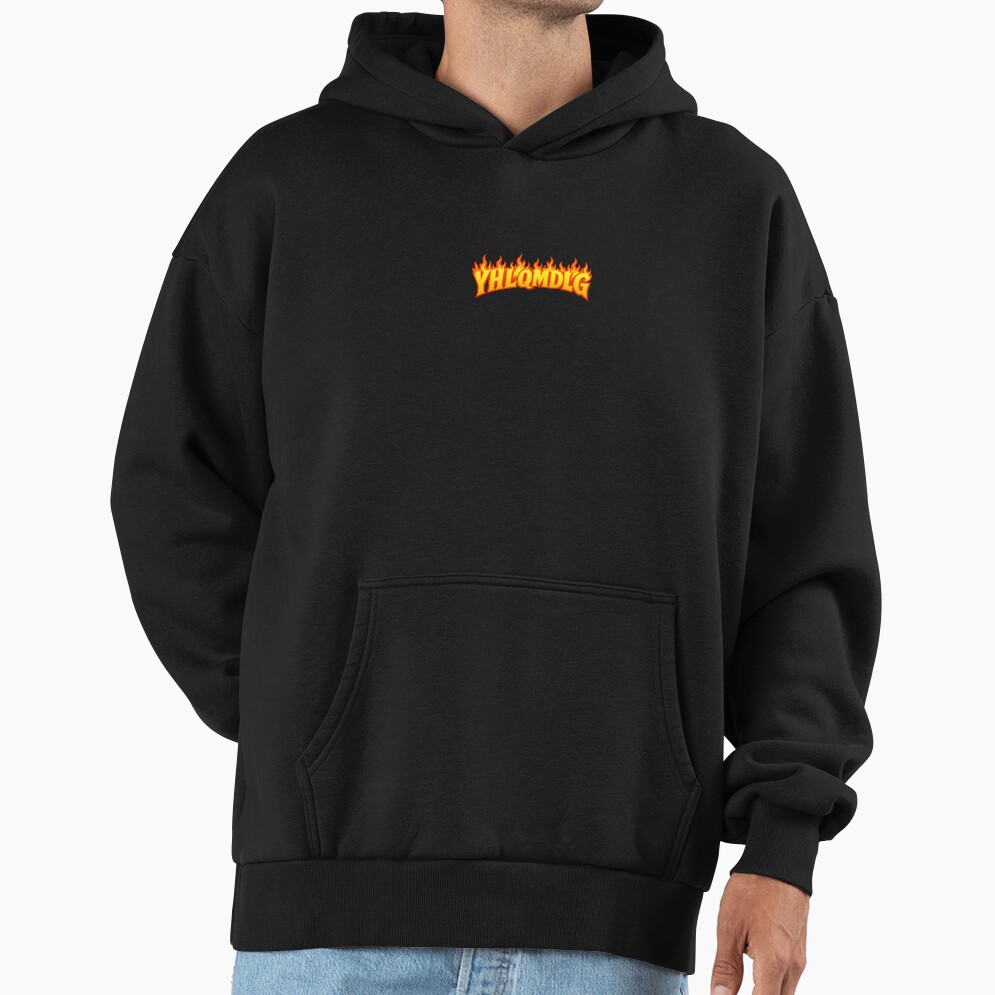 Yhlqmdlg Flame Font Hoodie - Image 3